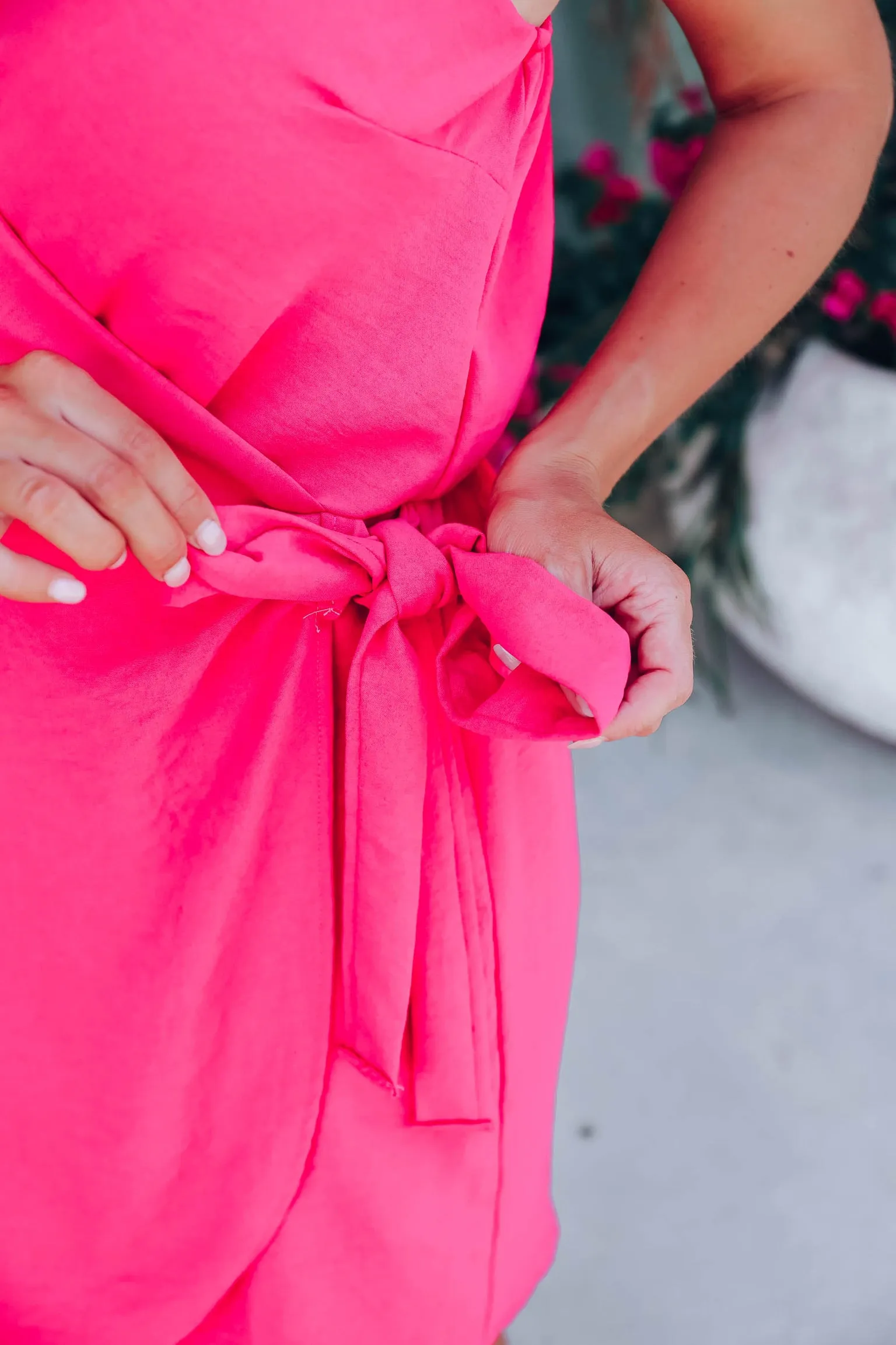 Portia Sleeveless Wrap Mini Dress