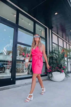 Portia Sleeveless Wrap Mini Dress
