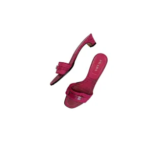 Prada Pink Logo Kitten Heels