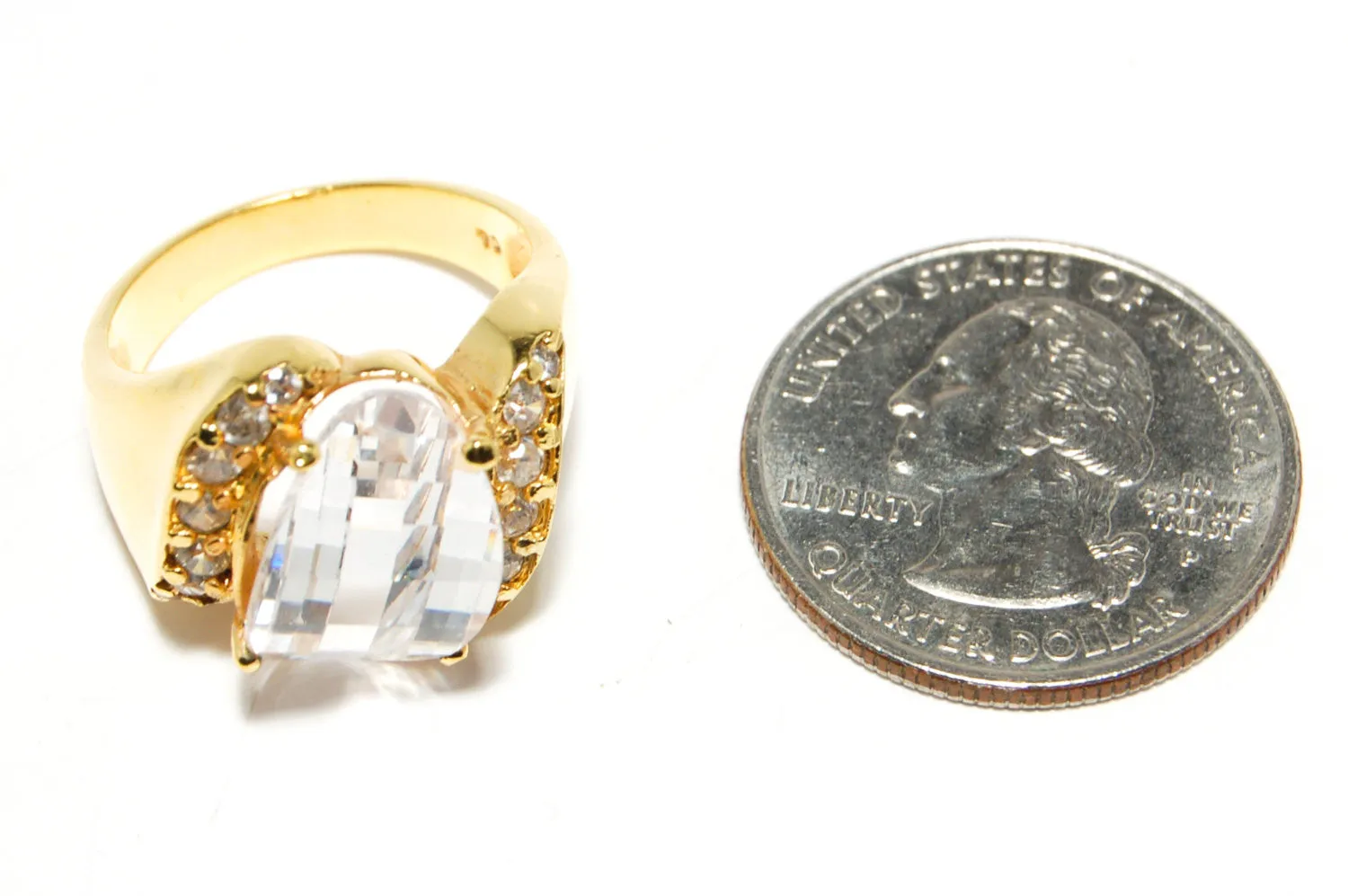 Prism Crystal Ring with Rhinestone Details by CL Designs