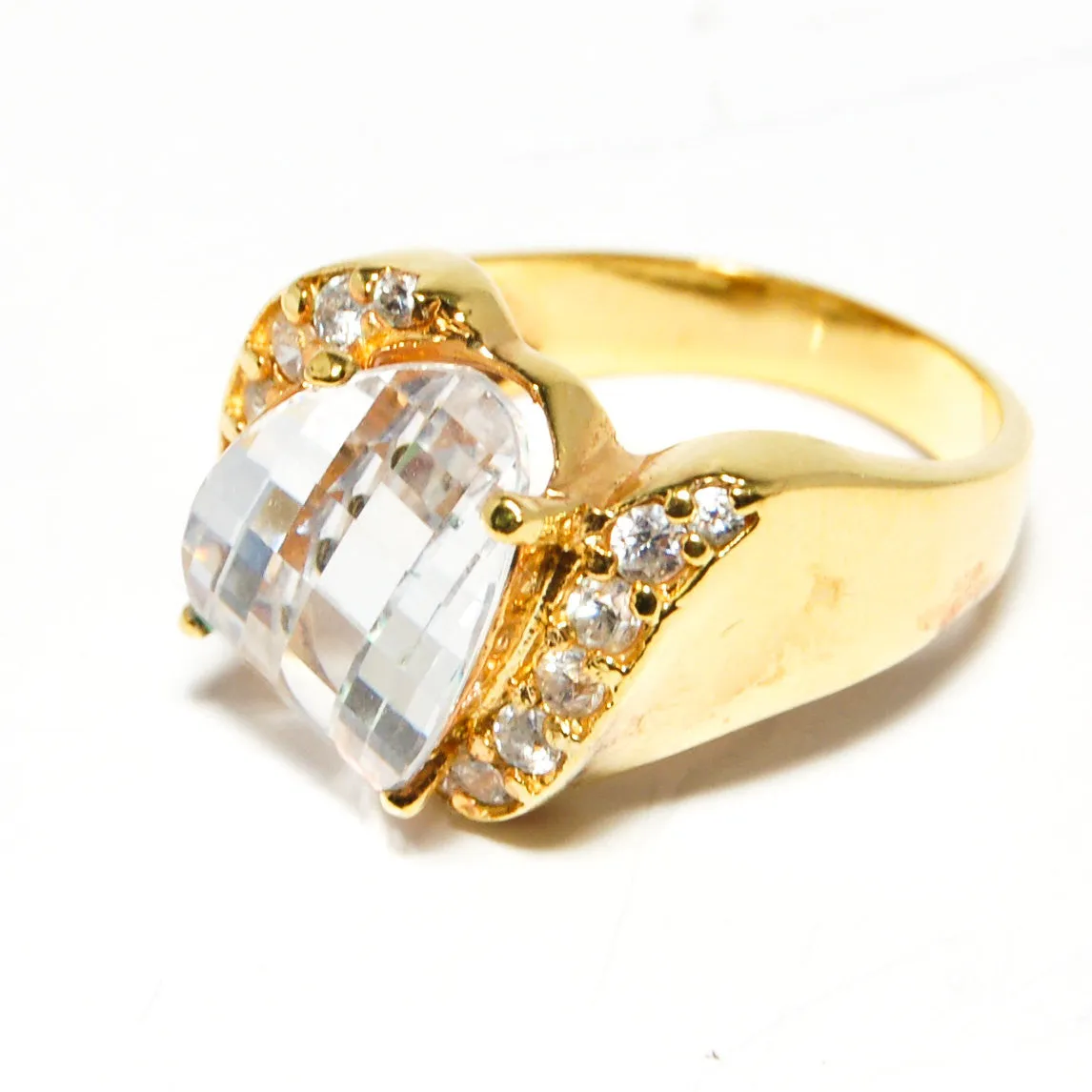 Prism Crystal Ring with Rhinestone Details by CL Designs