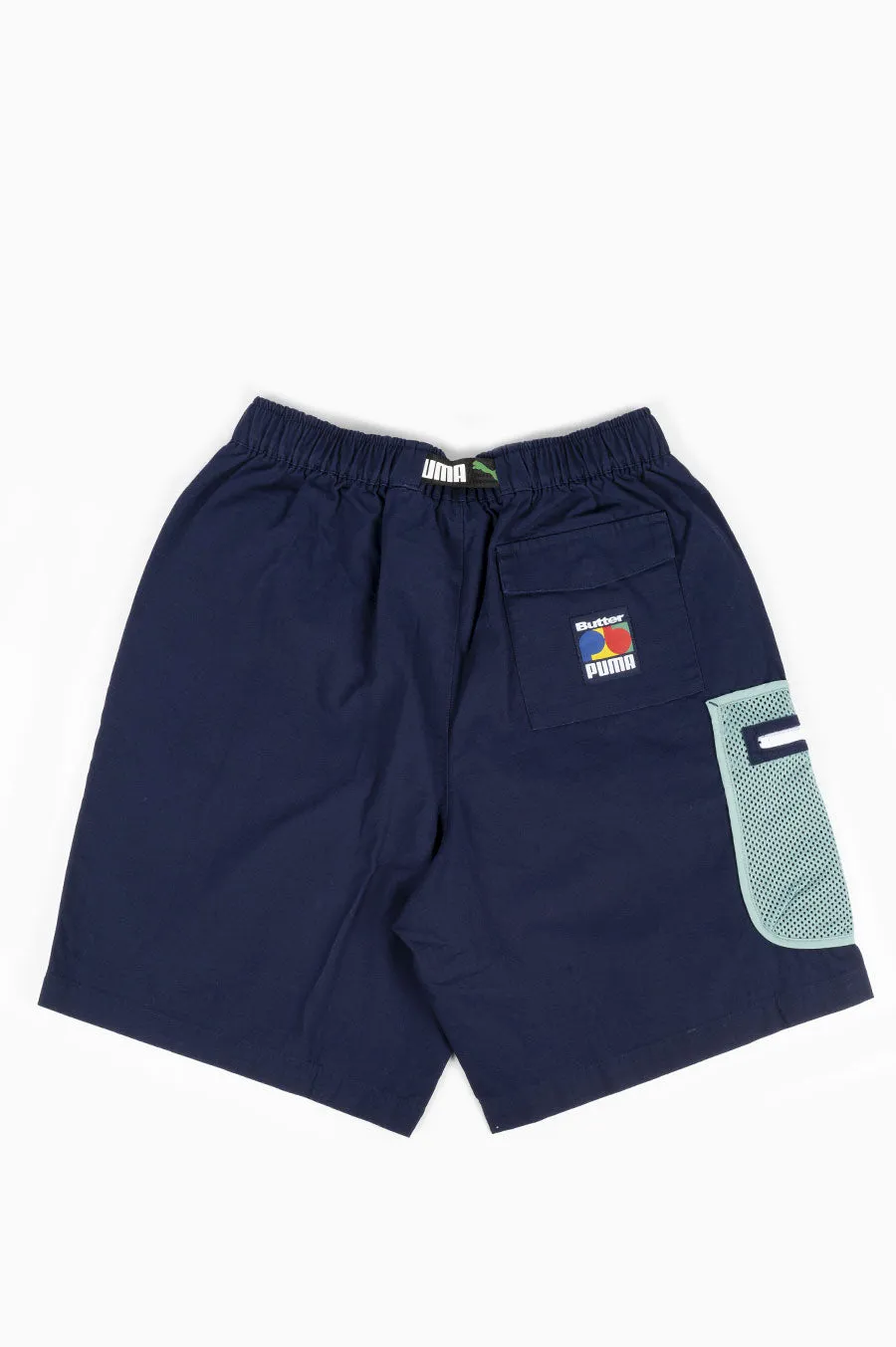 PUMA X BUTTER GOODS RIP STOP CARGO SHORT NAVY