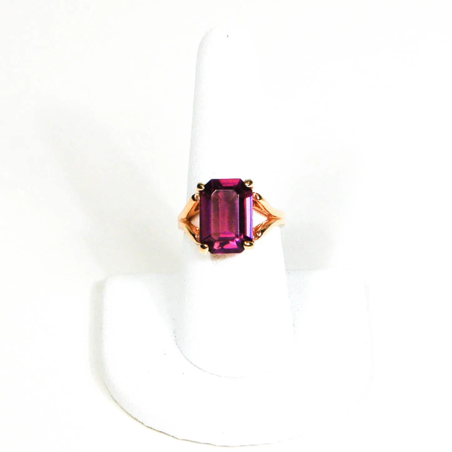 Purple Rhinestone Cocktail Statement Ring