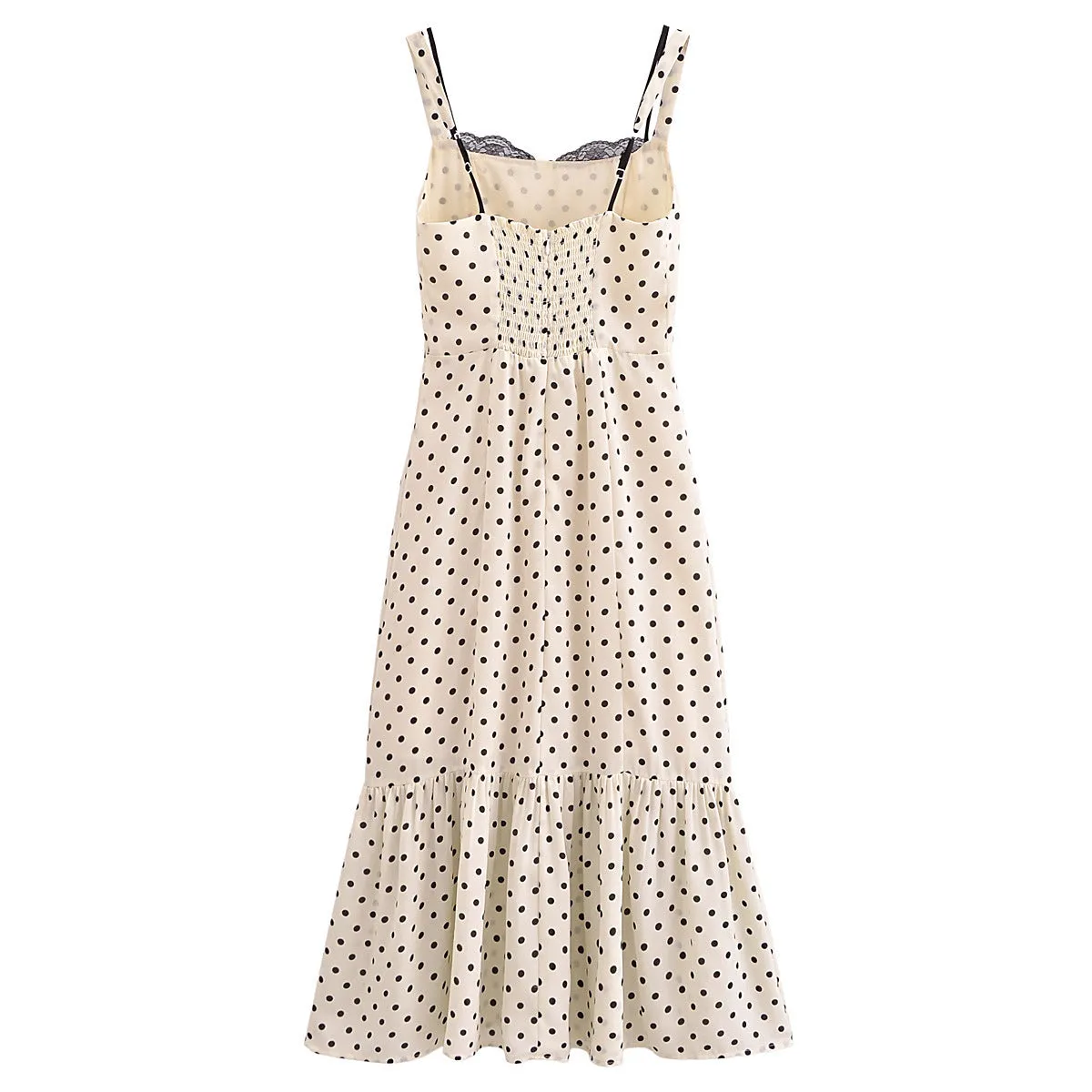 Retro Dots Printing Slip Dress