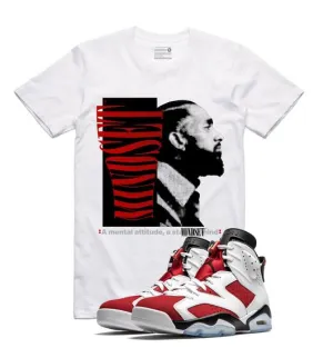 Retro Kings AJ6 CARMINE MINDSET TEE WHITE