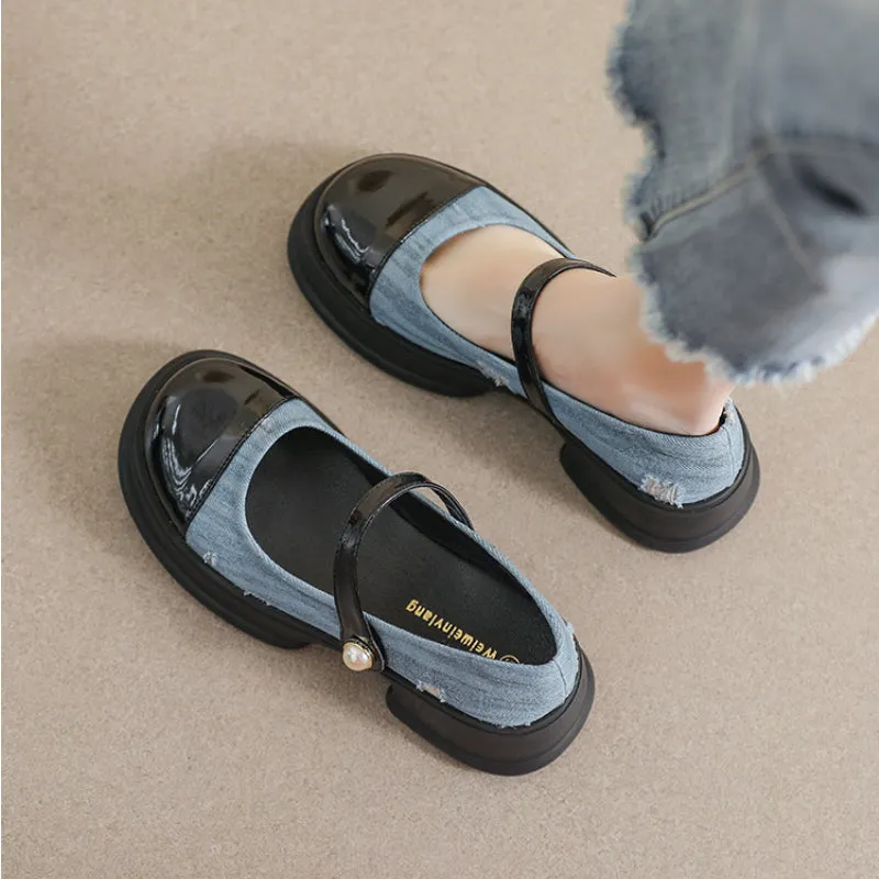 Retro Thick-soled Mary Jane Shoes for Women with Soft Soles