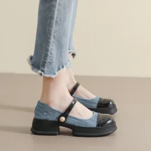 Retro Thick-soled Mary Jane Shoes for Women with Soft Soles