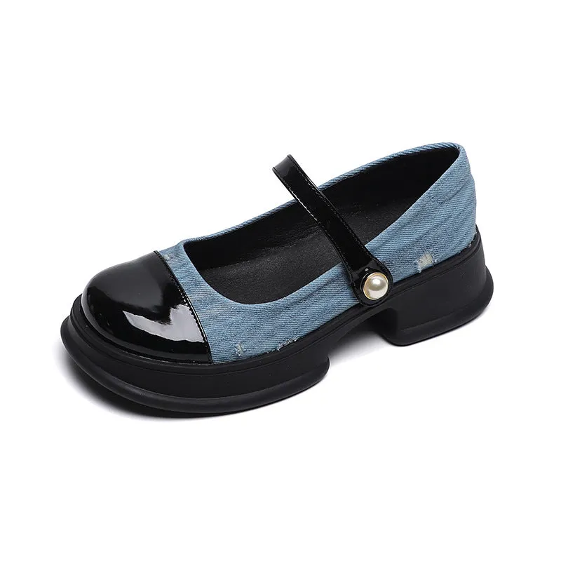 Retro Thick-soled Mary Jane Shoes for Women with Soft Soles