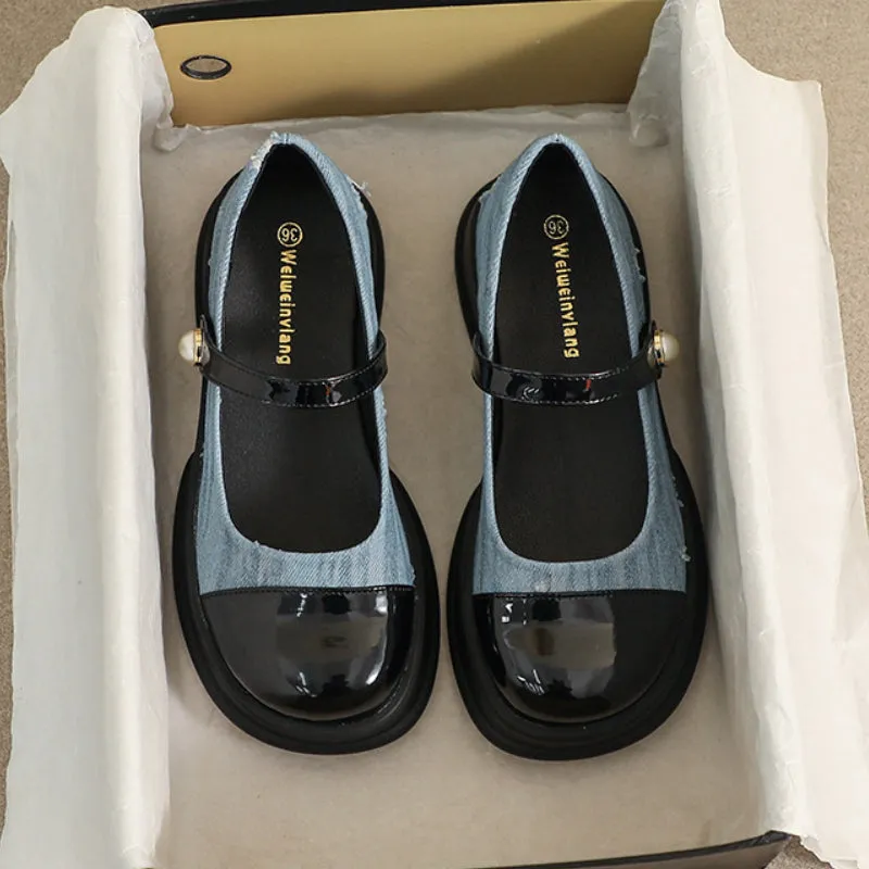 Retro Thick-soled Mary Jane Shoes for Women with Soft Soles