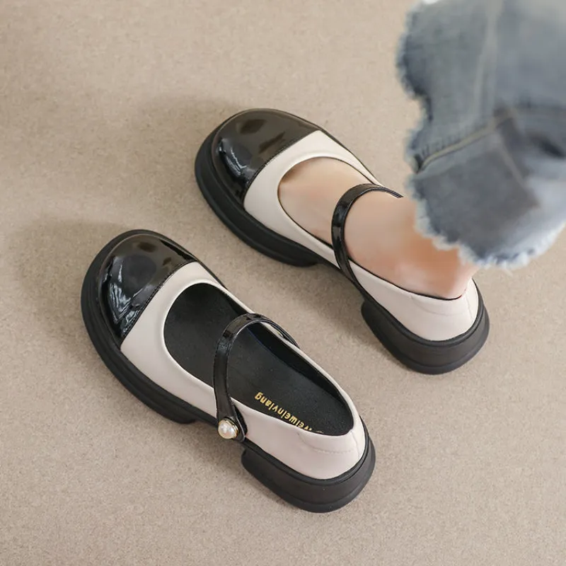 Retro Thick-soled Mary Jane Shoes for Women with Soft Soles