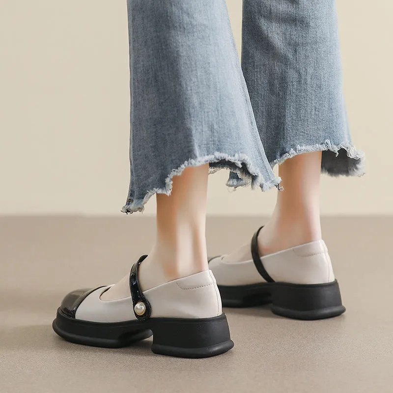 Retro Thick-soled Mary Jane Shoes for Women with Soft Soles