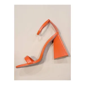 Retro Vibing Casual Heel in Tangerine