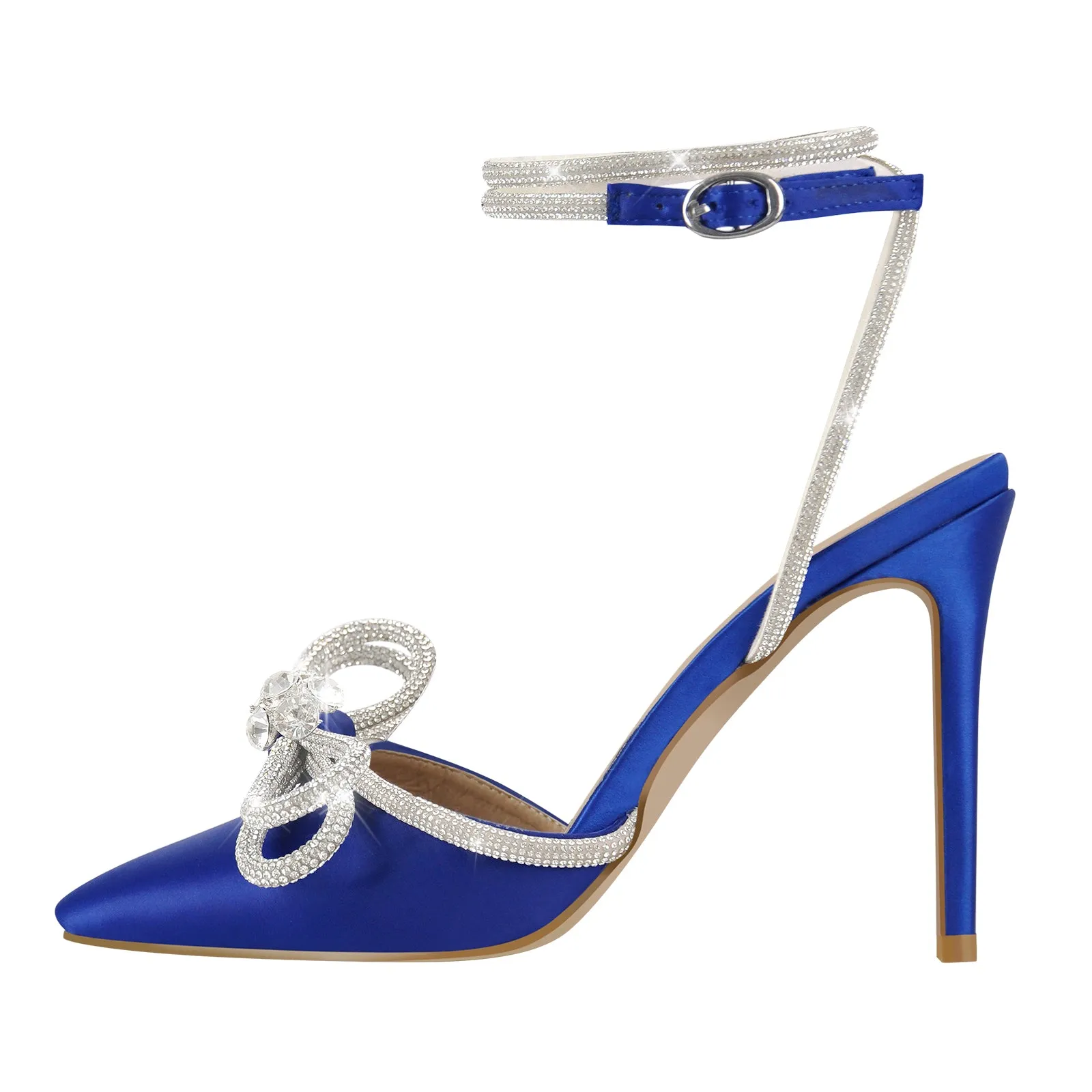 Rhinestone Bow High Heels Sandals