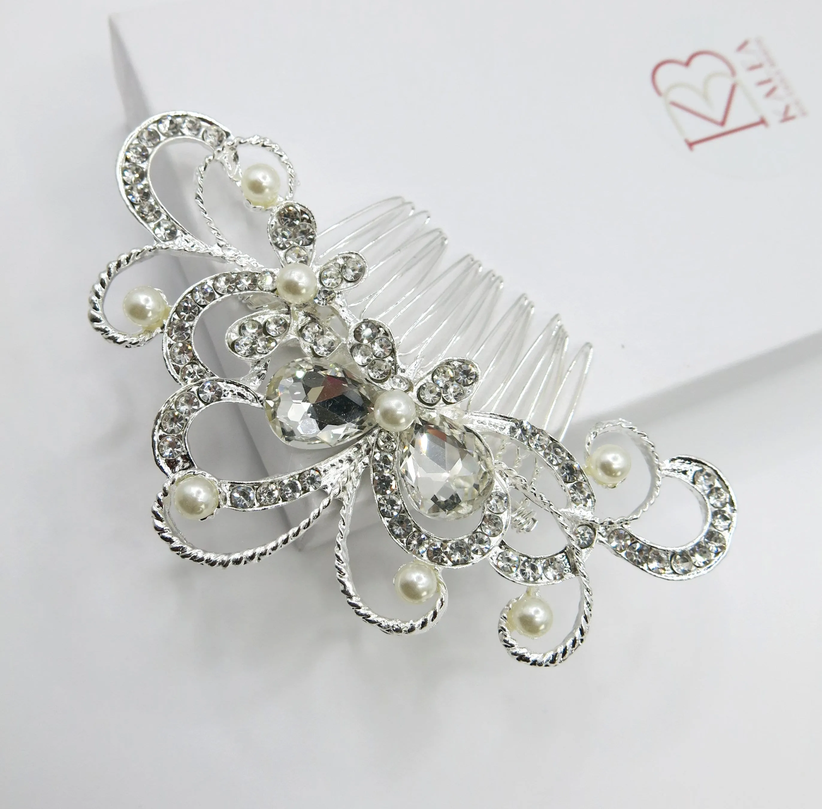 Rhinestone Butterfly Crystal Wedding Hair Comb, Bridal Crystal Butterfly Hairpin Headpiece for Bride
