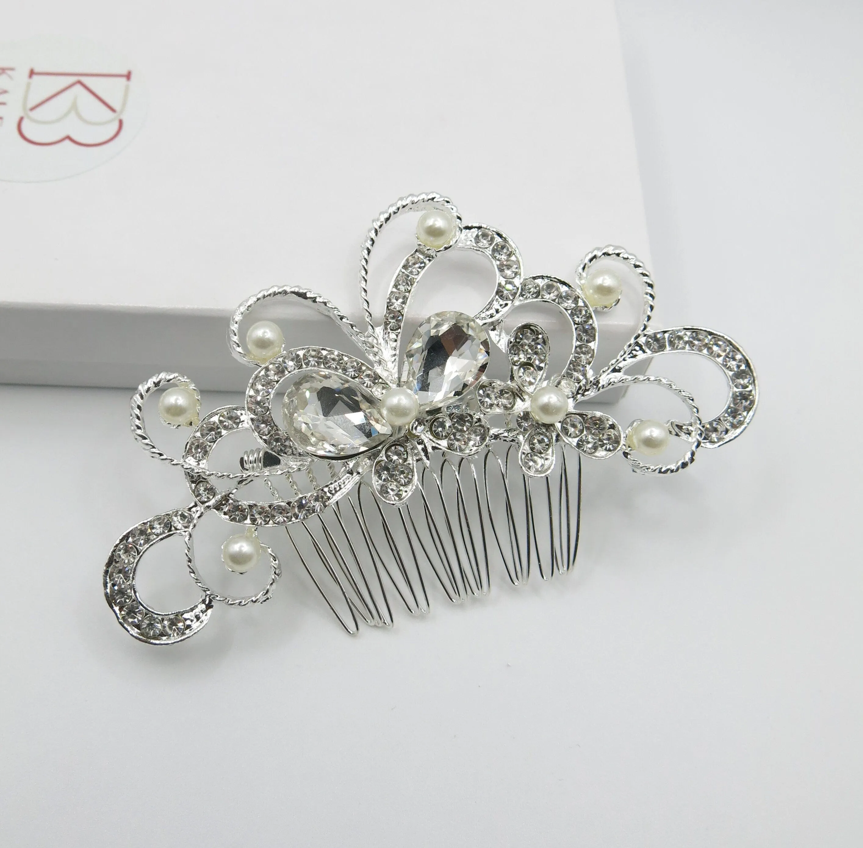 Rhinestone Butterfly Crystal Wedding Hair Comb, Bridal Crystal Butterfly Hairpin Headpiece for Bride