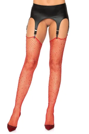 Rhinestone Fishnet Stockings