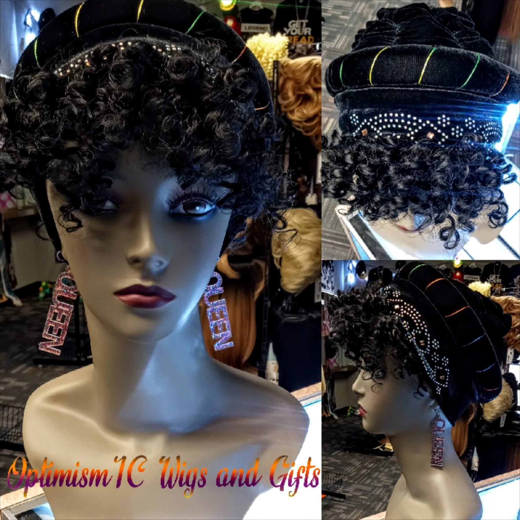 Rhinestone Head Covers for  Wigs & Cranial Prosthesis $17 OptimismIC Wigs and Gifts Shop West St Paul