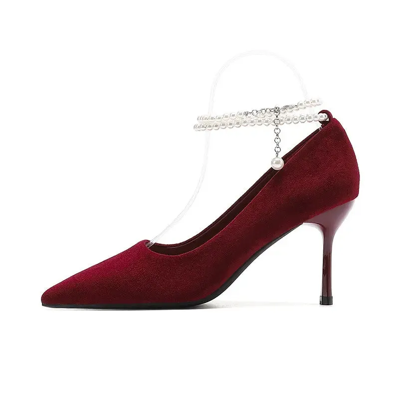 'Riona' Rhinestone Strap Stiletto Heels