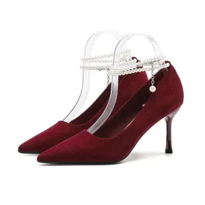'Riona' Rhinestone Strap Stiletto Heels