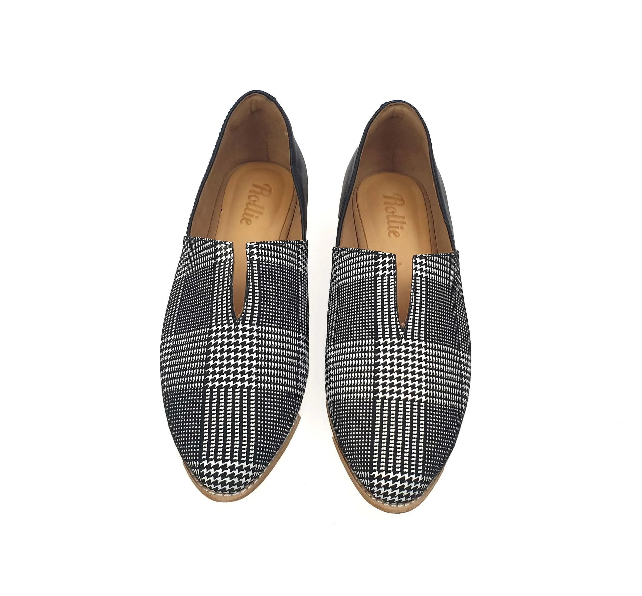 Rollie Madison V-cut shoes with prince of wales/black colour size 40 (comes with box)