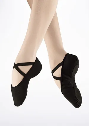 S0277L BLK Canvas Ballet Slipper