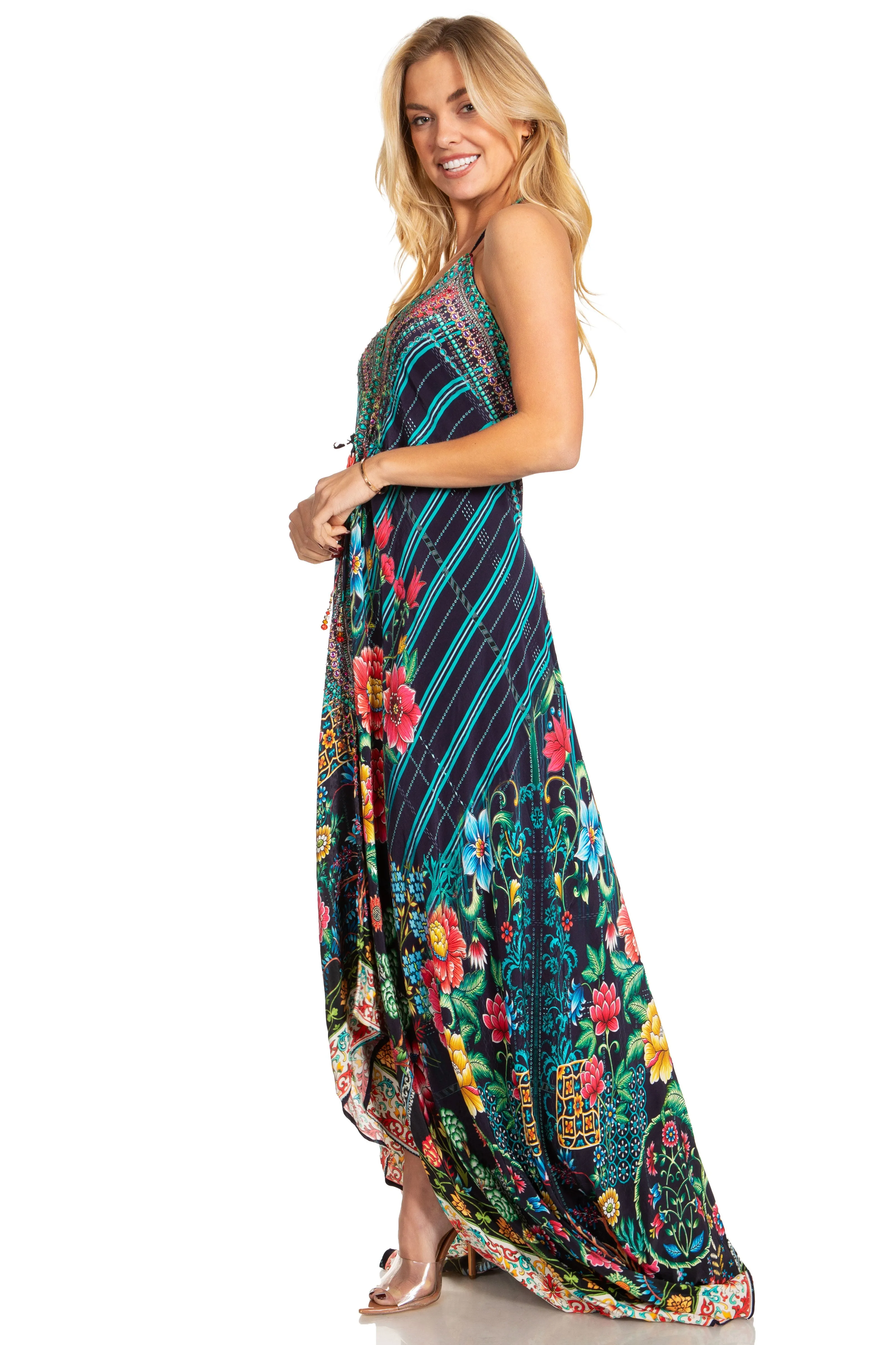 Sakkas Lizi 2025 Womens Maxi High-low Halter Handkerchief Long Dress Beach Party