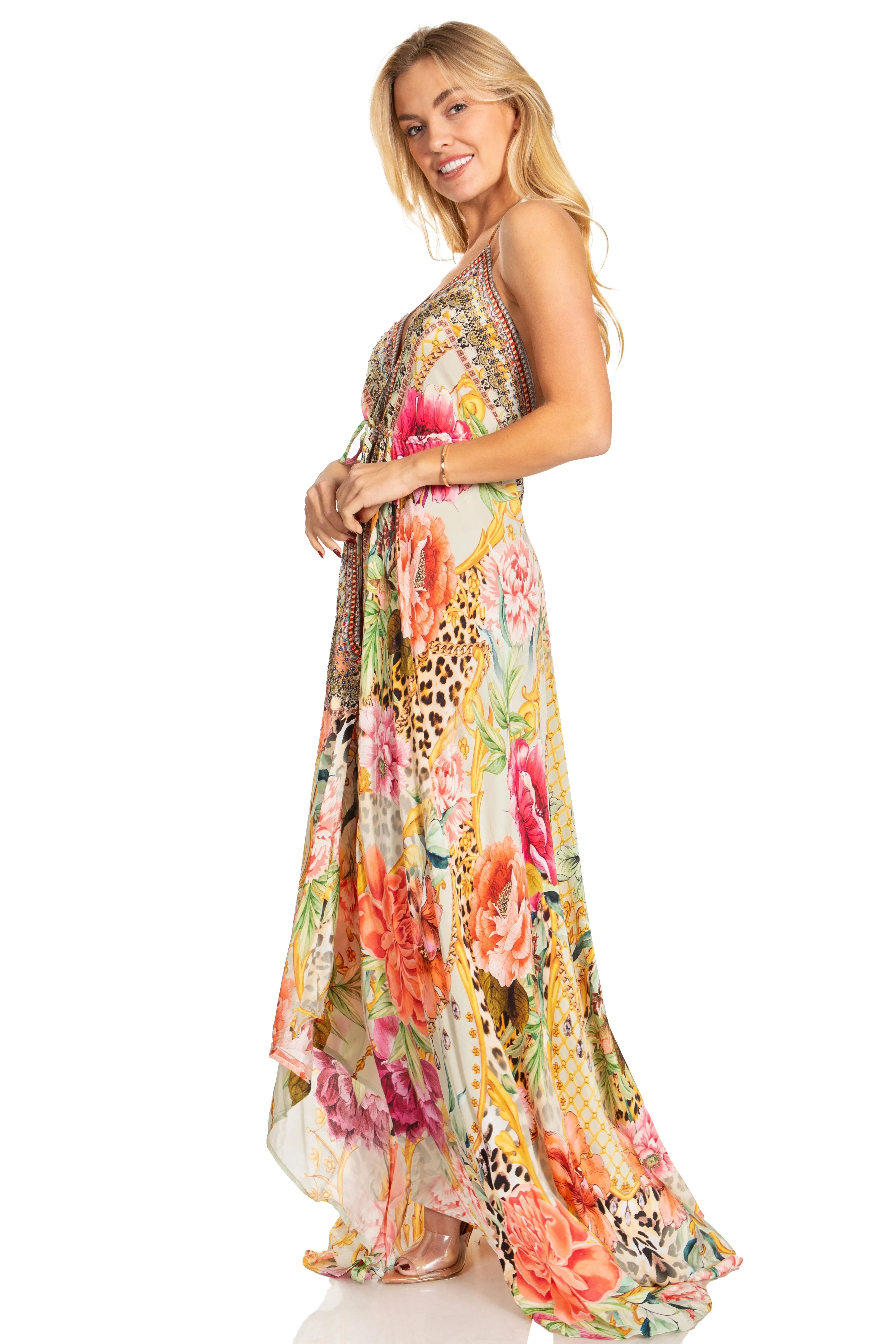 Sakkas Lizi 2025 Womens Maxi High-low Halter Handkerchief Long Dress Beach Party