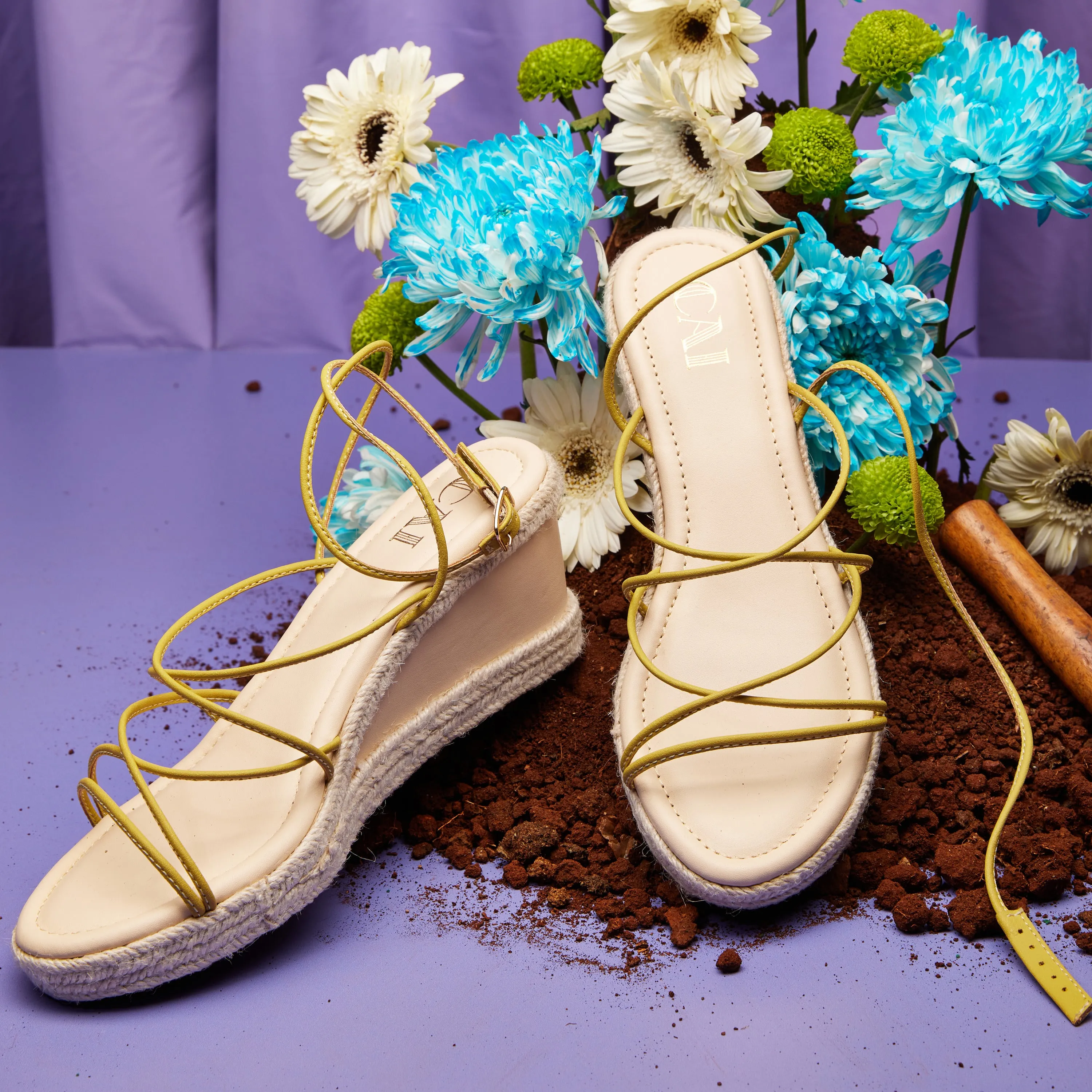 Sandy Toes Strap Wedge