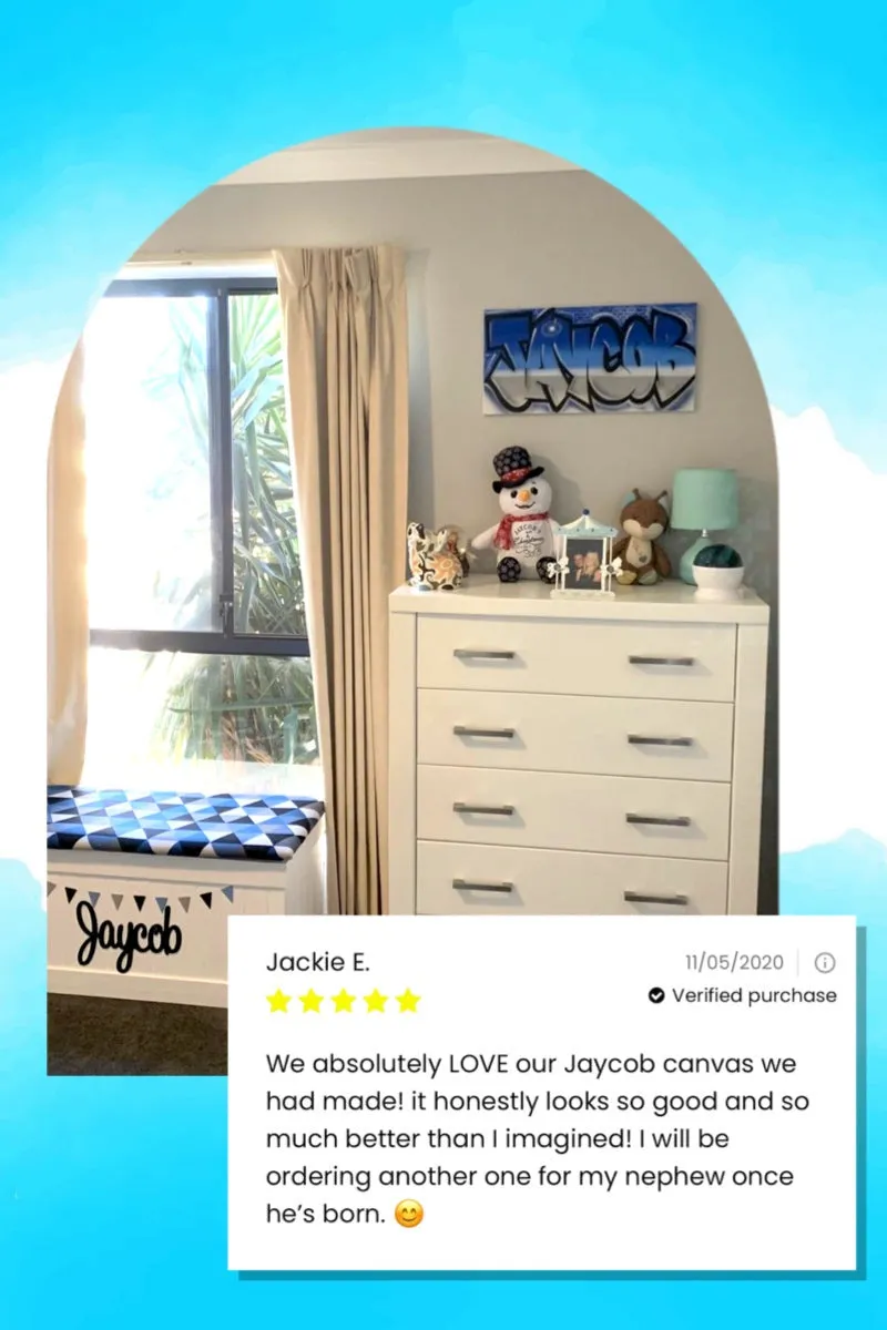 Script Aqua Style Canvas