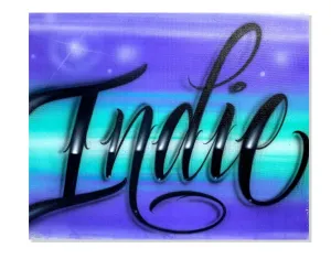 Script Aqua Style Canvas