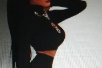 Sexy Black 2 Piece Long Sleeve Crop Top With Matching Long Slit Skirt