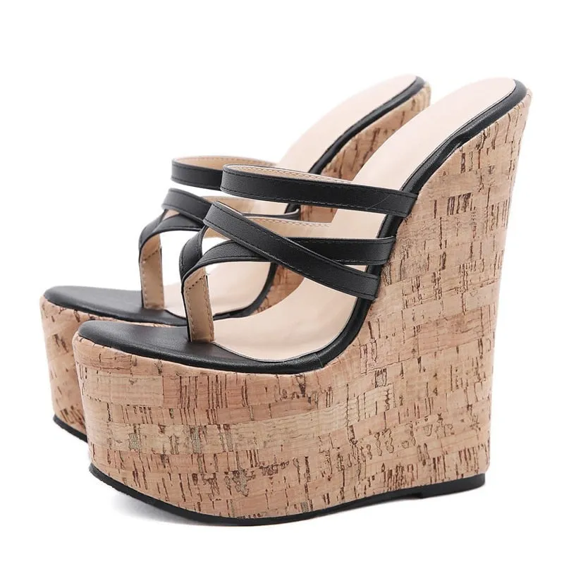 Sexy Black High Wedge