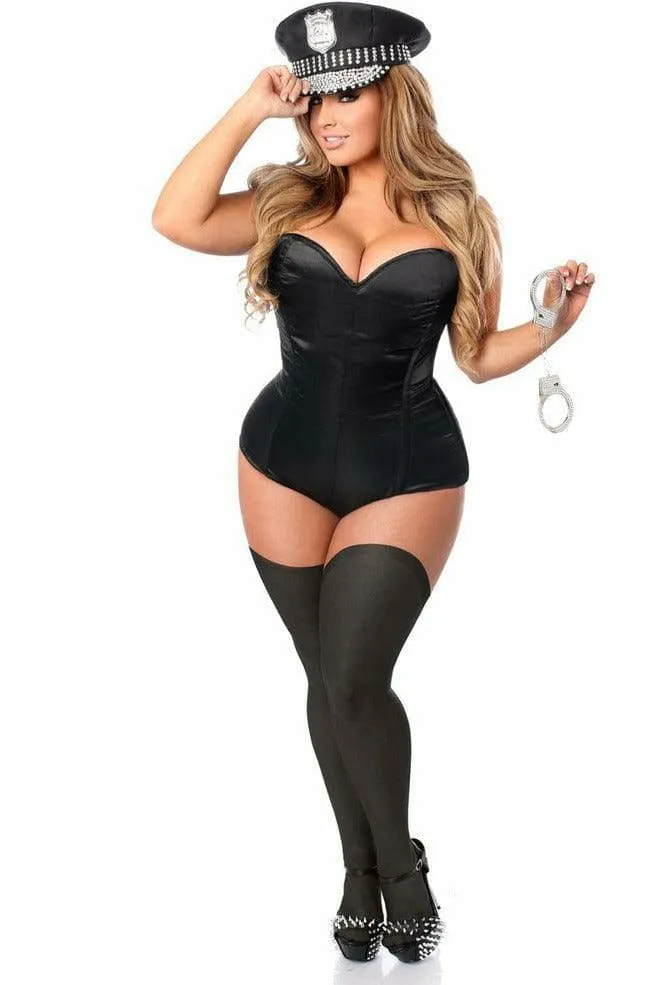 Sexy Deluxe 3 Piece Rhinestone Cop Halloween Costume