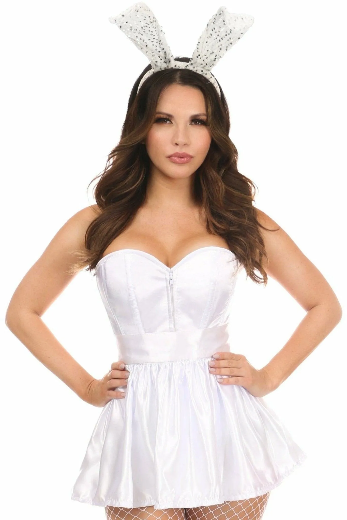 Sexy Deluxe 3 Piece Sexy Bunny Corset Halloween Costume
