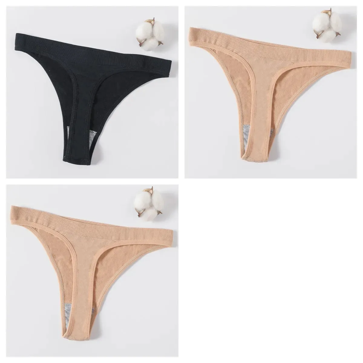 Sexy High Waist Female G-String Thongs Underwear