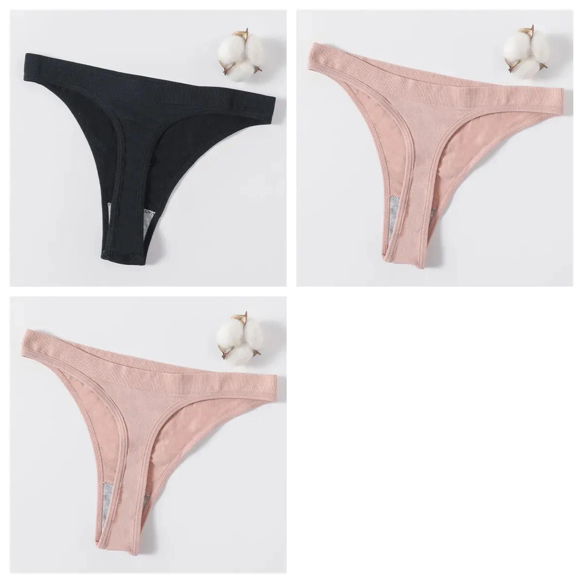 Sexy High Waist Female G-String Thongs Underwear