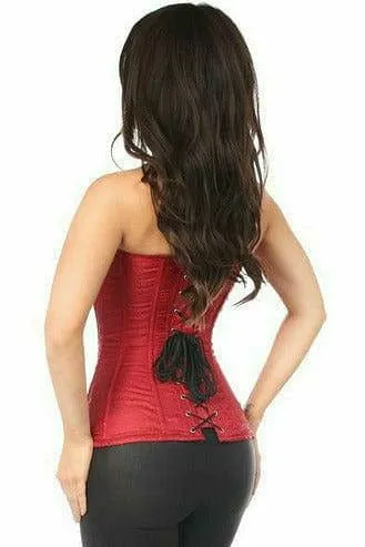 Sexy Wine Brocade Corset