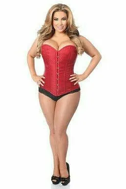 Sexy Wine Brocade Corset