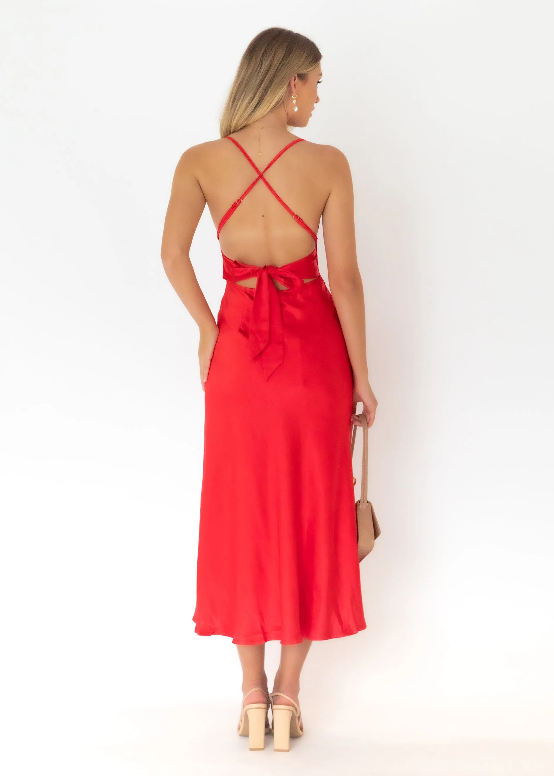 Sherwood Midi Dress - Red