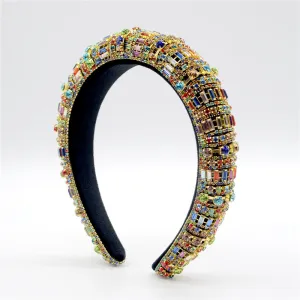 Shiny Rhinestone Headband Sparkly Crystal Wide Hairband Hair Hoop