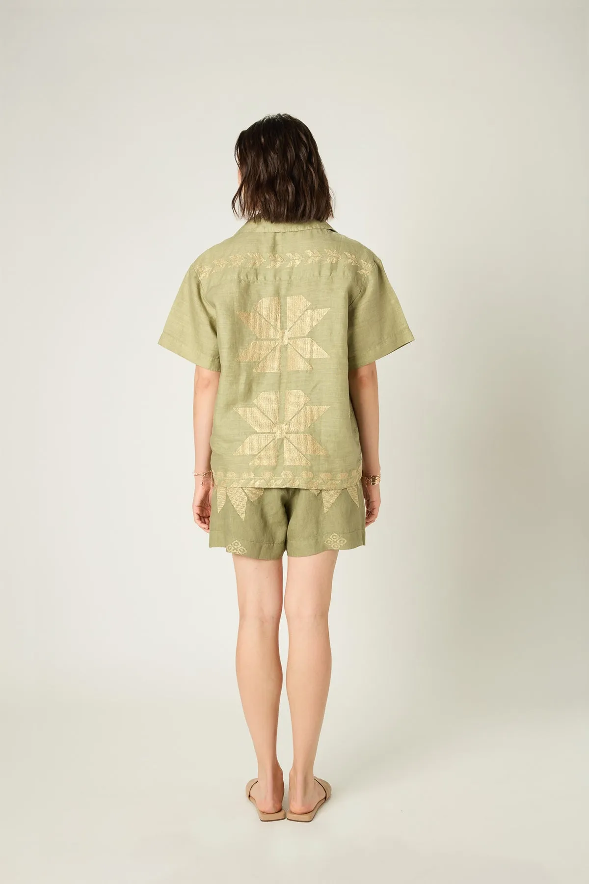 SHIRT AEOLIS S/S - TEA GOLD