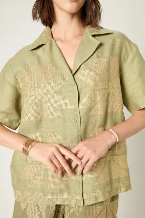 SHIRT AEOLIS S/S - TEA GOLD