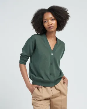 short sleeve cardigan - green