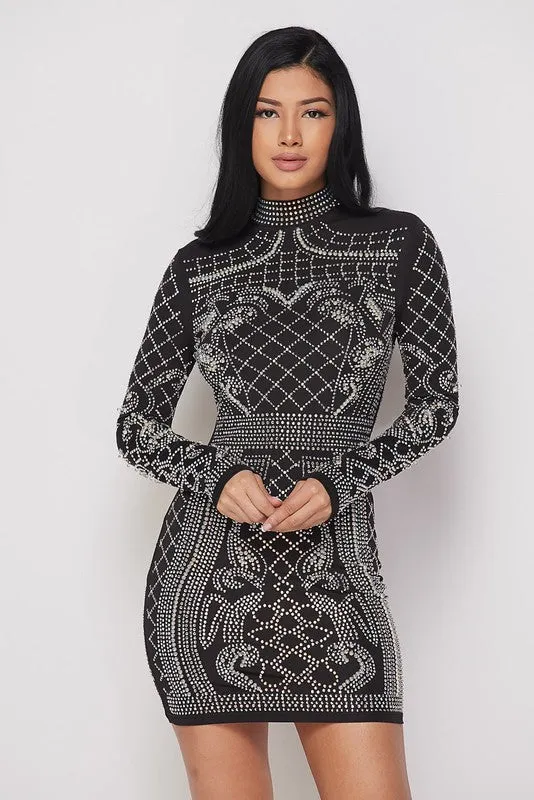 Showing Out Rhinestone Dress- HOEA0457