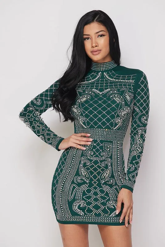 Showing Out Rhinestone Dress- HOEA0457