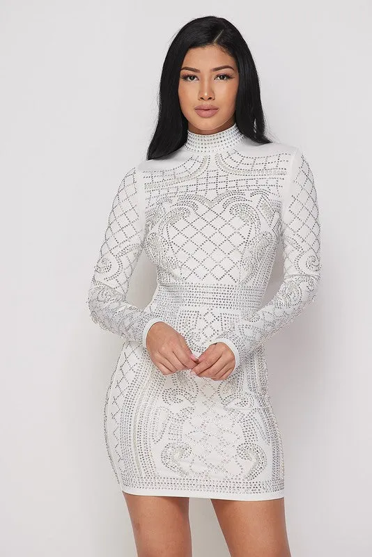 Showing Out Rhinestone Dress- HOEA0457