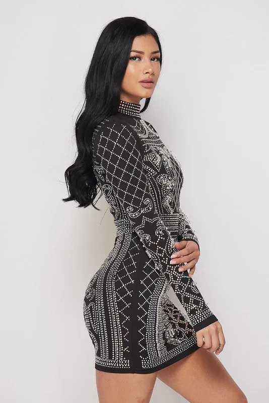 Showing Out Rhinestone Dress- HOEA0457