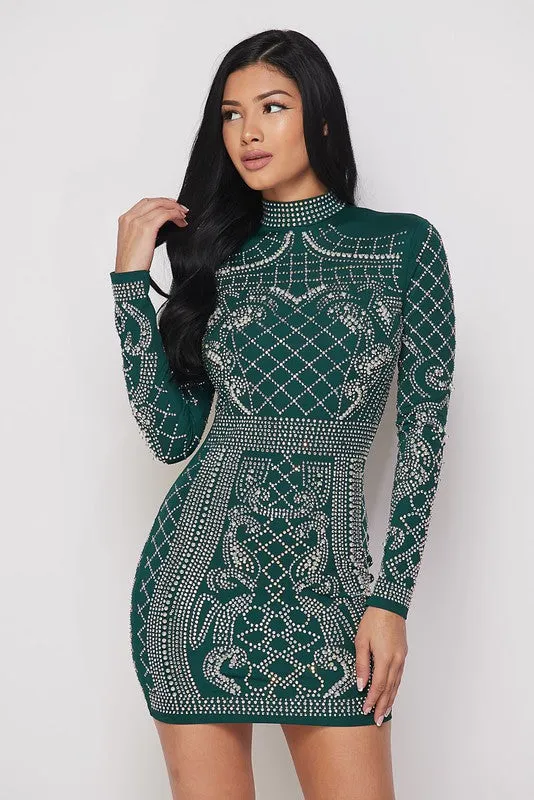 Showing Out Rhinestone Dress- HOEA0457