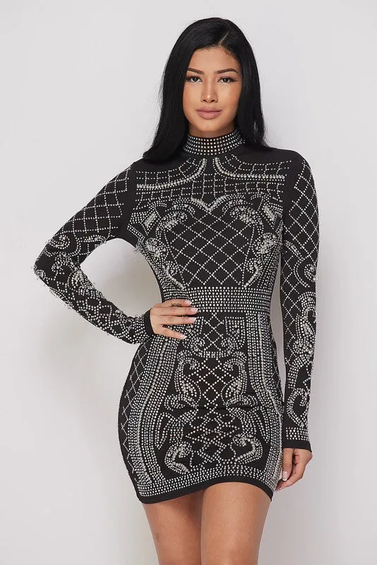 Showing Out Rhinestone Dress- HOEA0457