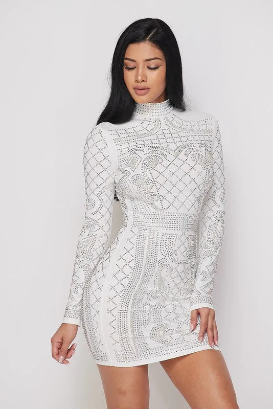 Showing Out Rhinestone Dress- HOEA0457